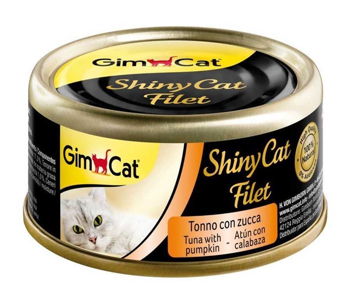 GimCat Shinycat Fileto Kedi Maması Tuna ve Bal Kabaklı 70 gr