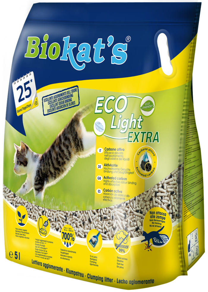 Biokat's Pelet Kedi Kumu Eco Light Extra 5lt (Aktif Karbonlu)