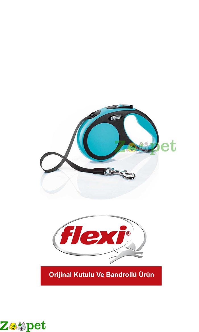 Flexi New Comfort 3 Mt Şerit Otomatik Tasma XS Mavi