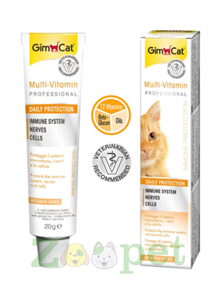 Gimcat Multi Vitamin Paste 12 Vitaminli Kedi Macunu 20 Gr