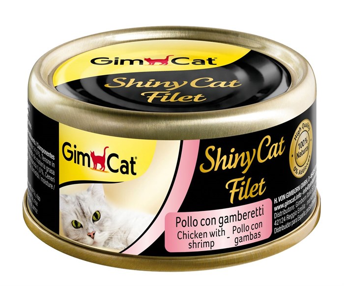 GimCat Shinycat Fileto Kedi Maması Tavuk Karides 70 gr